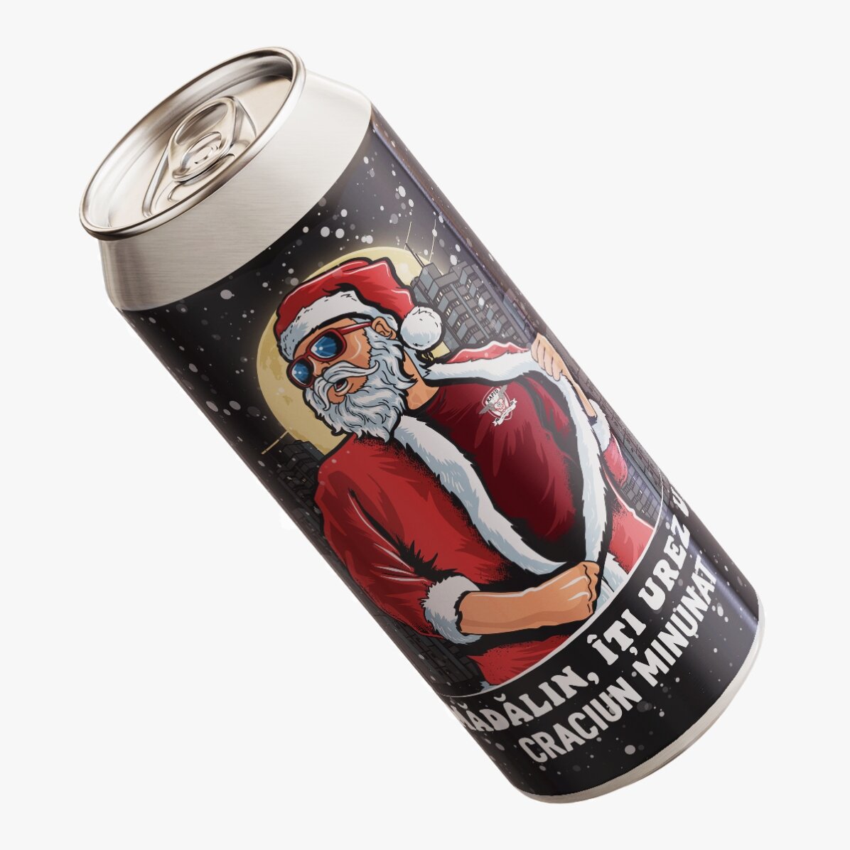 Bere la doză FC Rapid personalizată cu text - Moșul Rapidist