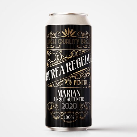 Bere la doză personalizată cu text - Berea Regelui