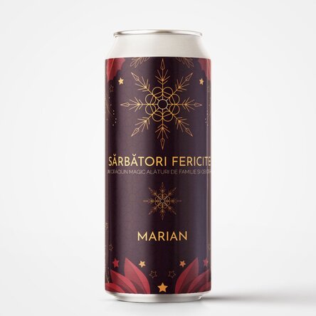 Bere la doză personalizată cu text - Elegant Christmas