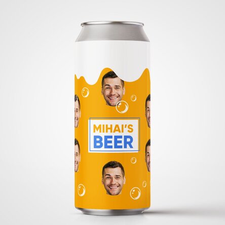 Bere la doză personalizată cu text și poză