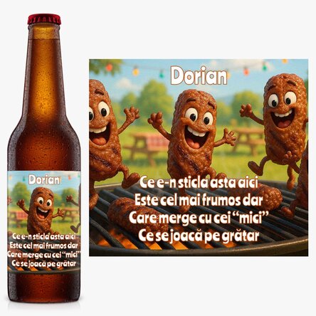 Bere personalizată cu mesaj - Mici x Flick