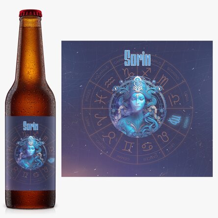 Bere personalizată cu nume și zodie - Fecioară