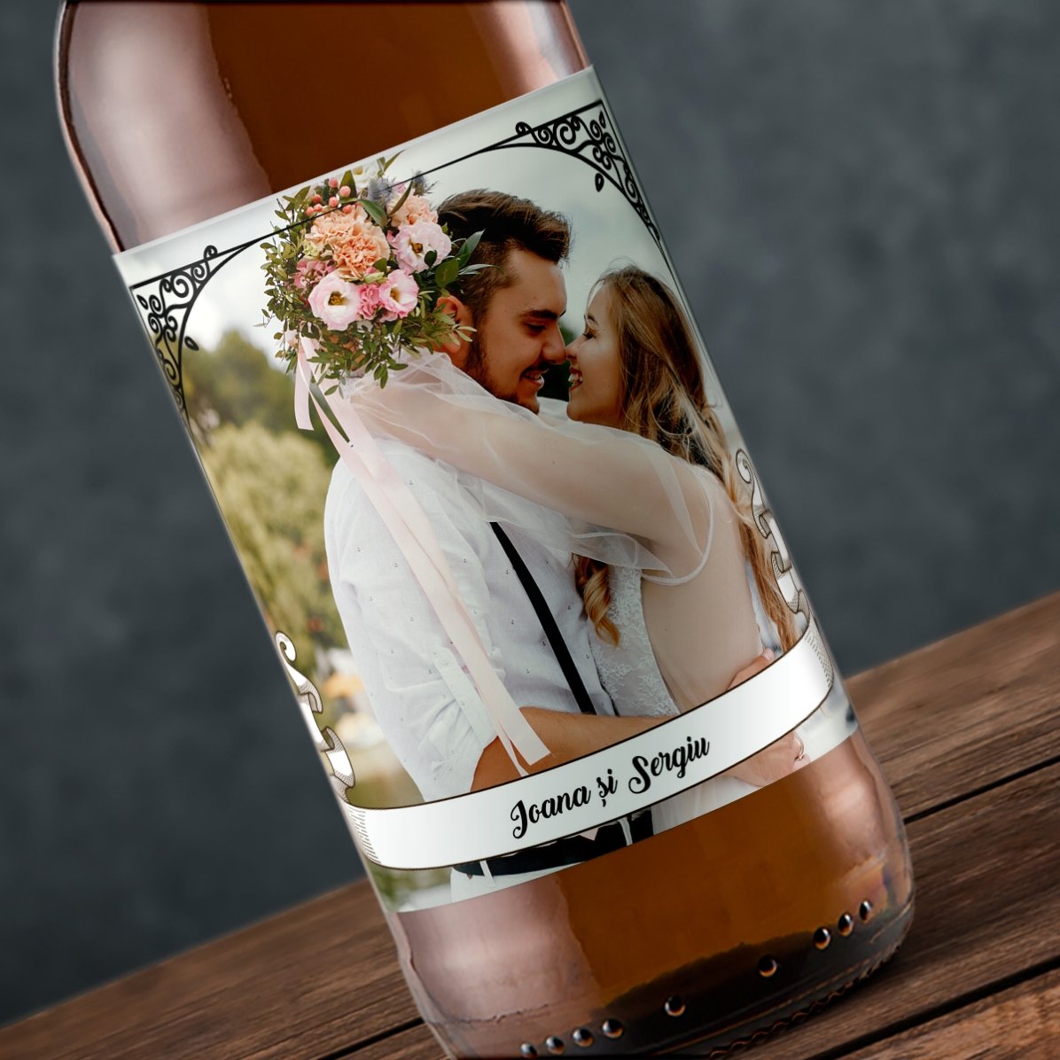 Bere personalizată cu poză și text