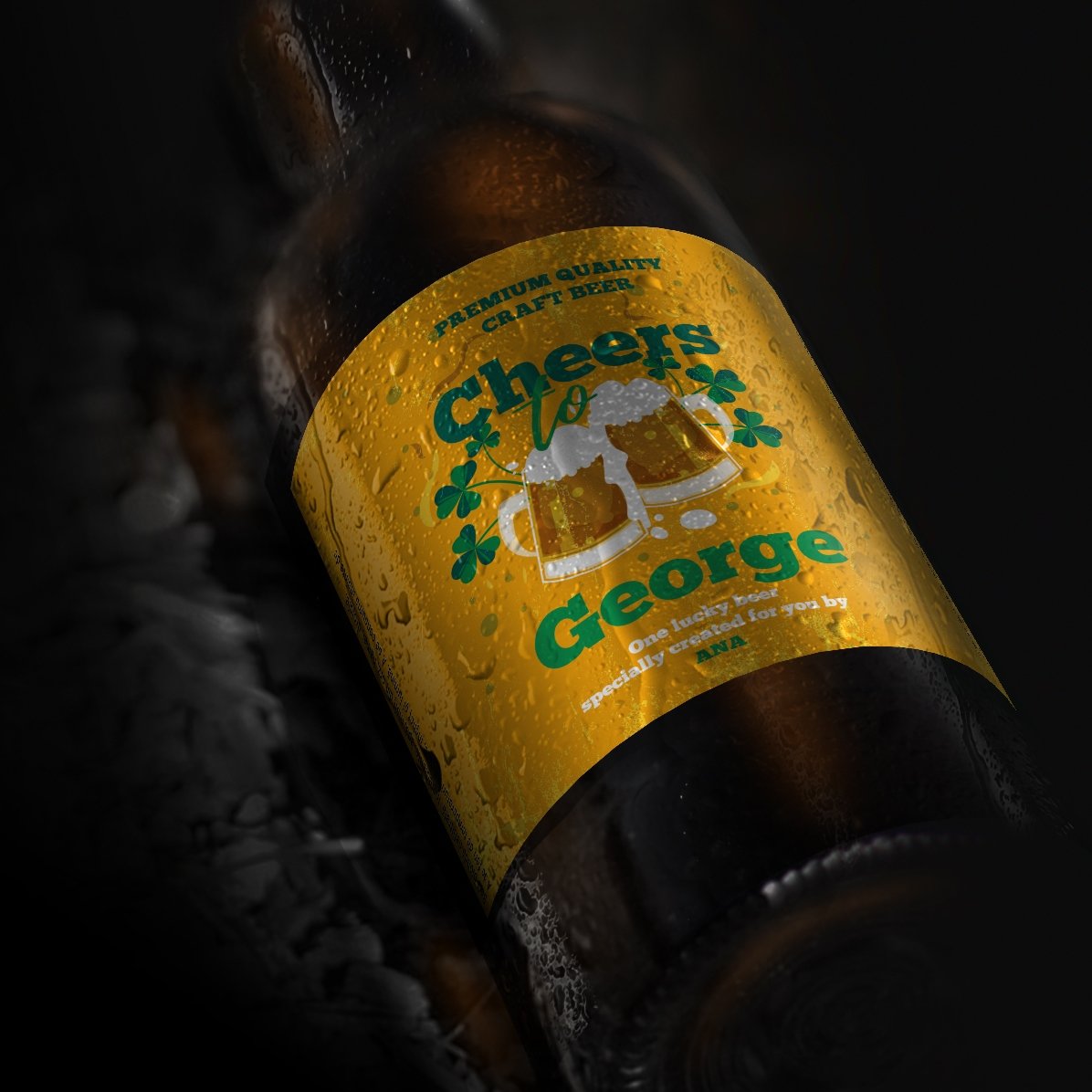 Bere personalizată cu text - Cheers to...