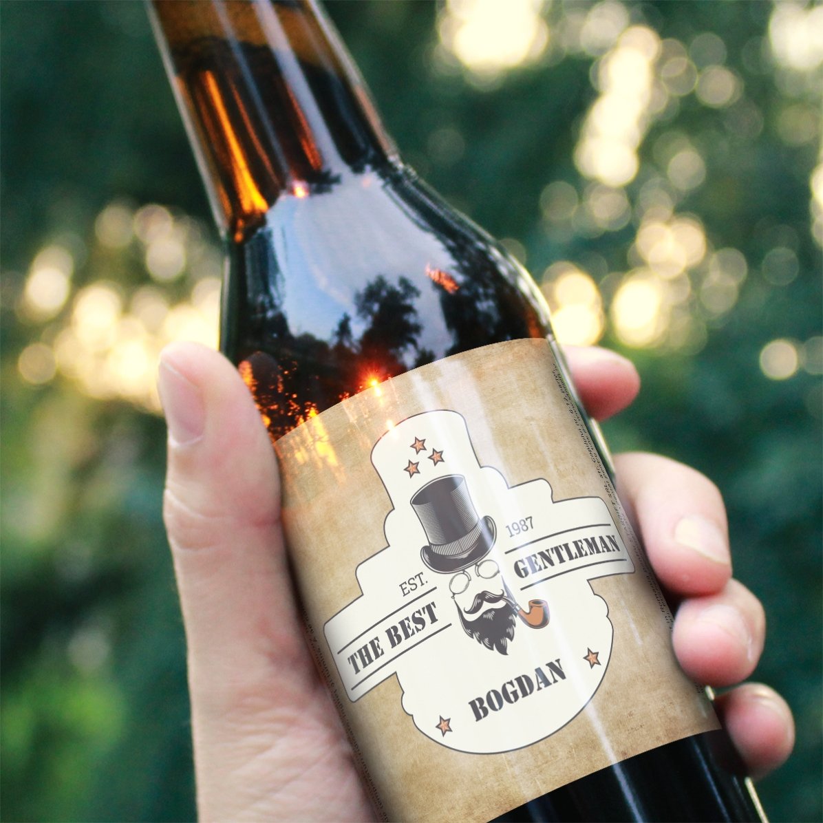 Bere personalizată cu text - Gentleman