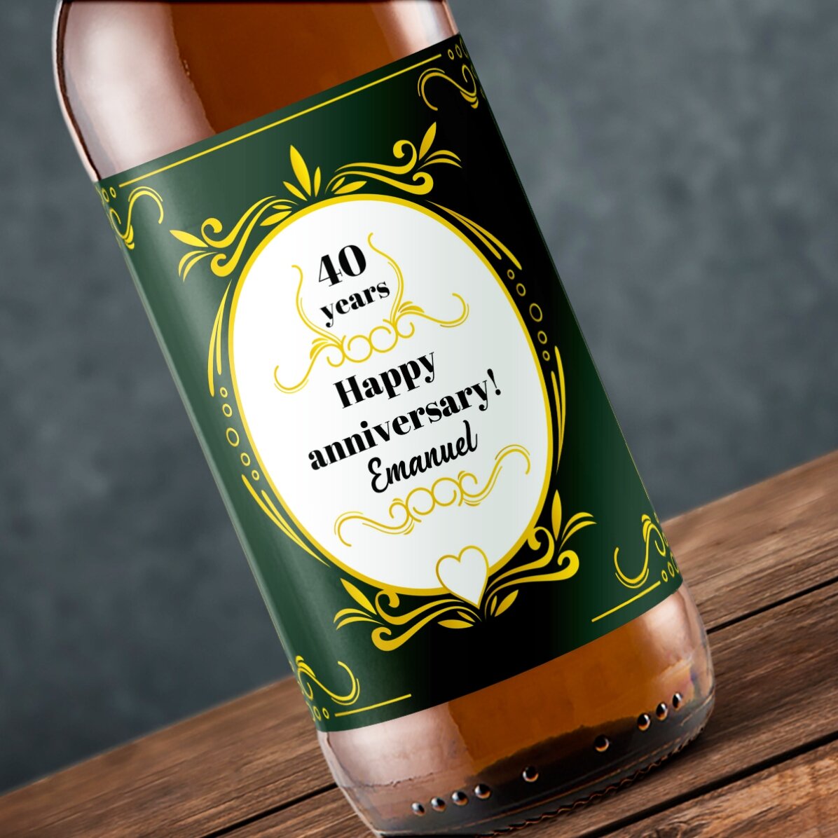 Bere personalizată cu text - Happy anniversary!