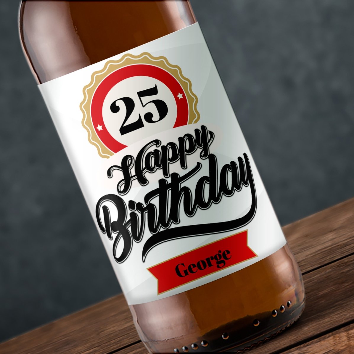 Bere personalizată cu text - Happy birthday!