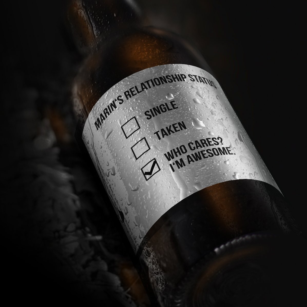 Bere personalizată cu text - I