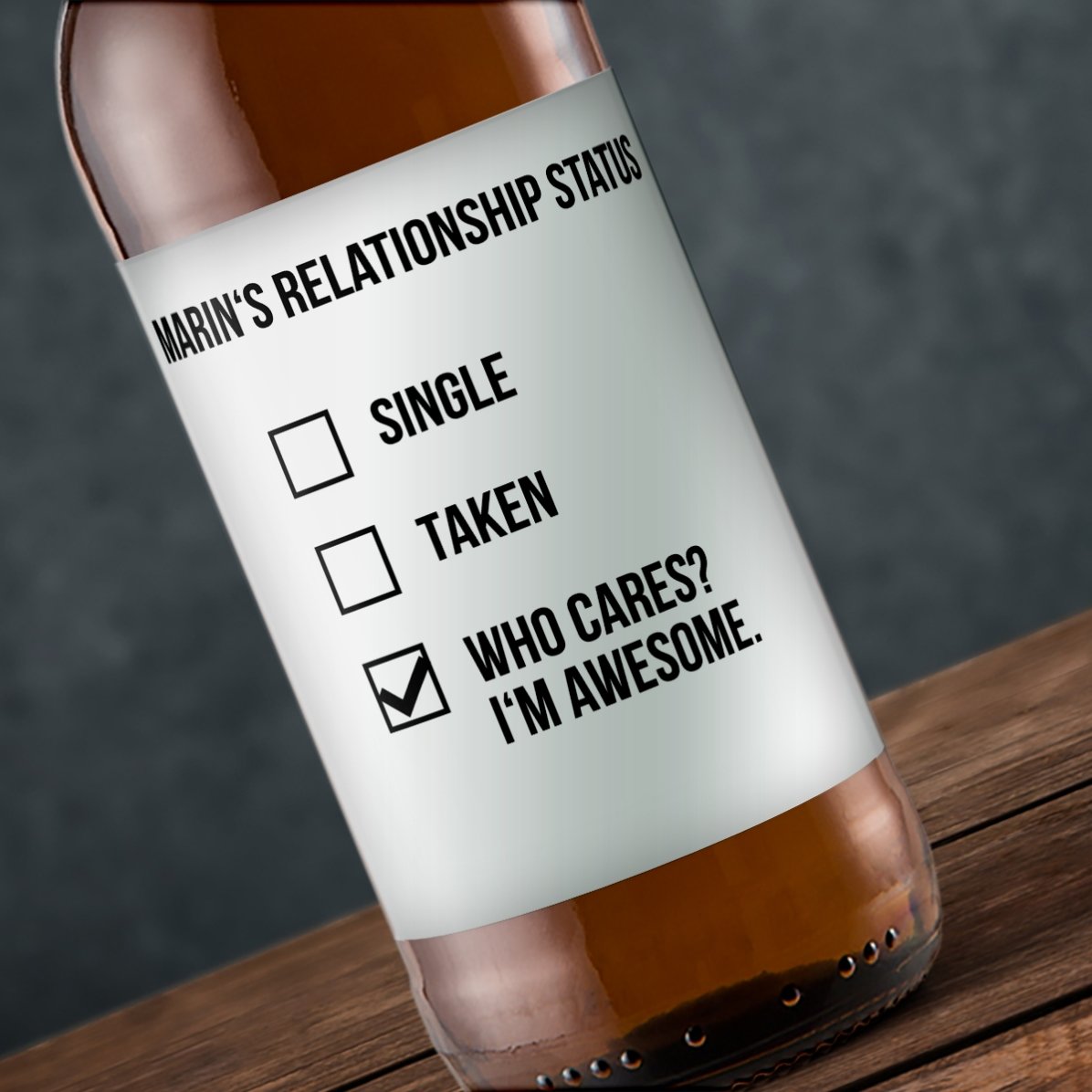 Bere personalizată cu text - I