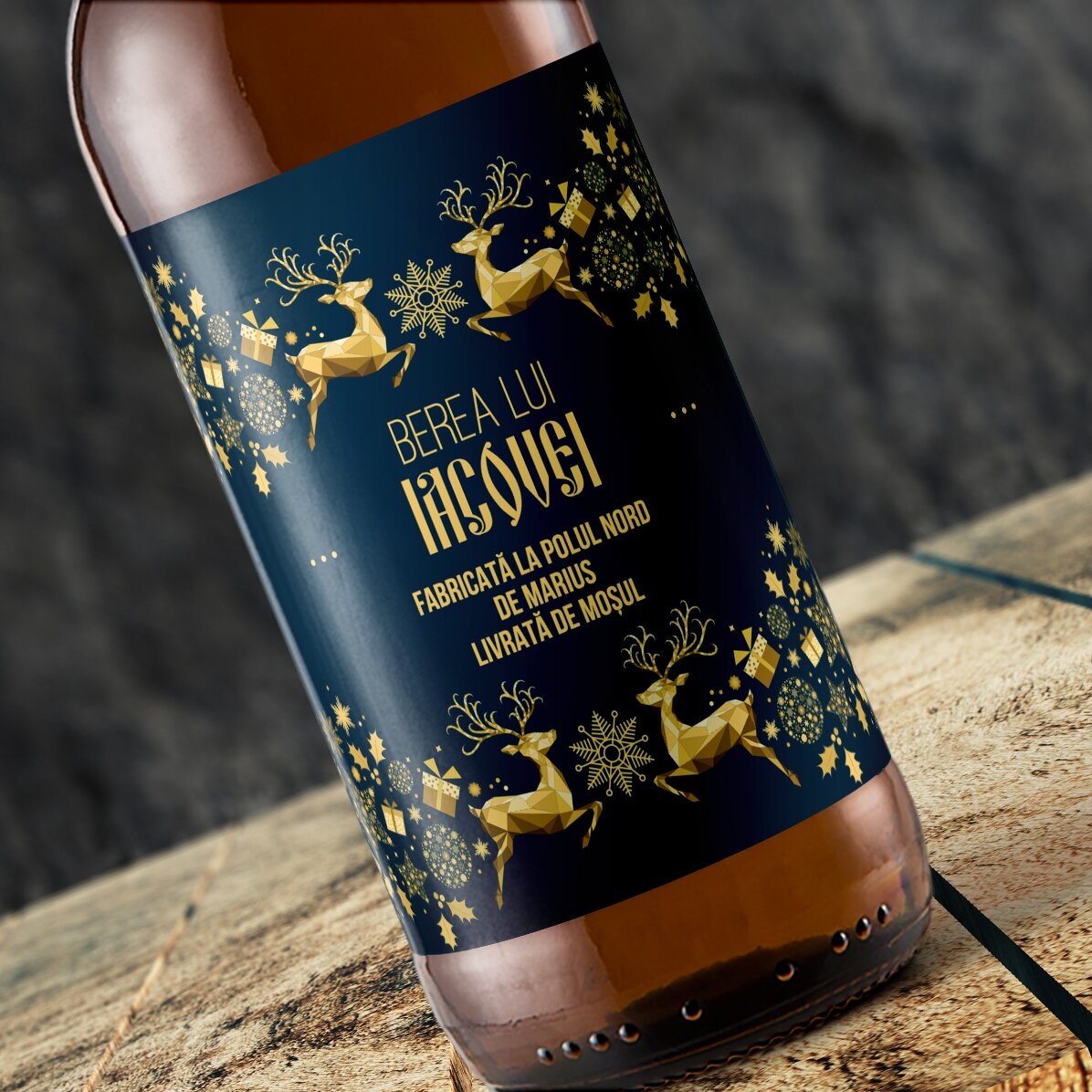 Bere personalizată cu text - Magia iernii