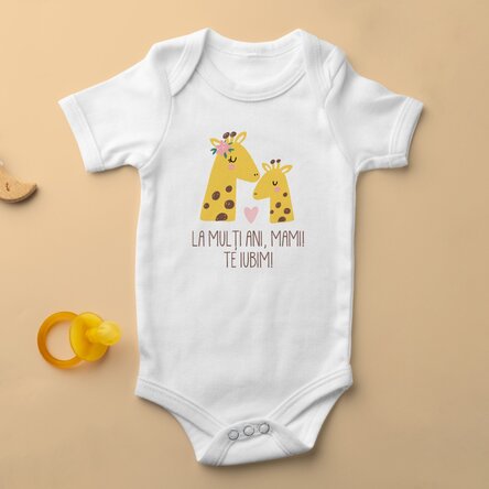 Body pentru copii personalizat cu mesaj pentru mămici