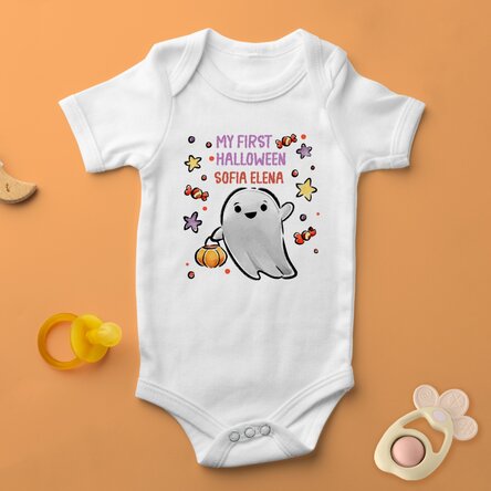 Body pentru copii personalizat cu nume - First halloween