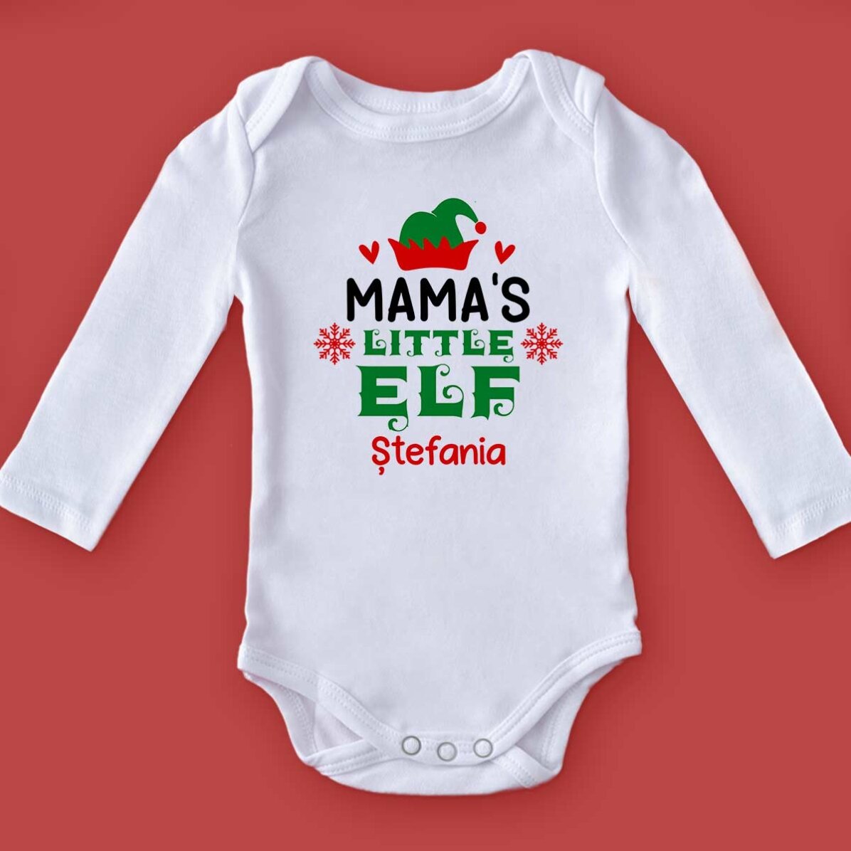 Body pentru copii personalizat cu text - Little elf