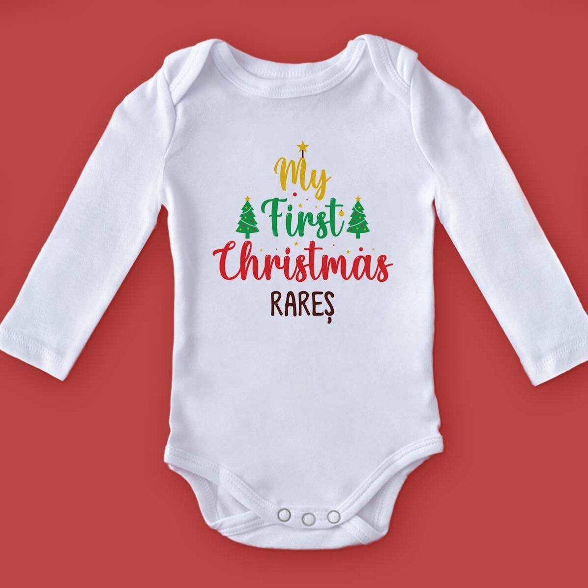 Body pentru copii personalizat cu text - My first Christmas