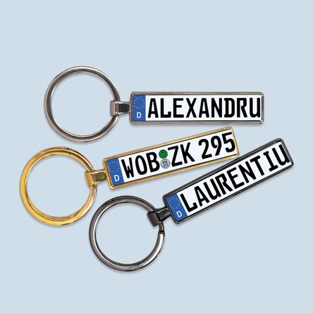 Breloc personalizat cu număr auto de Germania