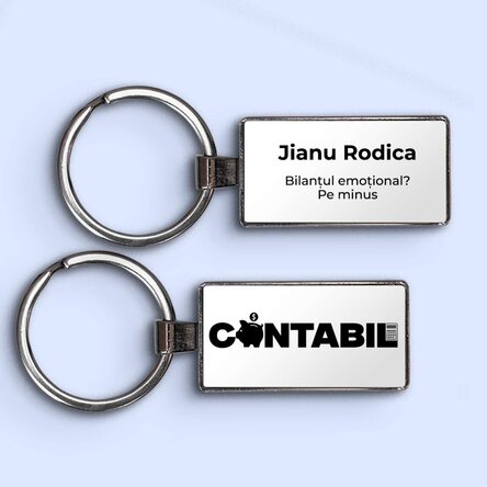 Breloc personalizat cu nume și text - Contabil