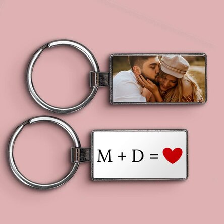 Breloc personalizat cu o poză și text - Love