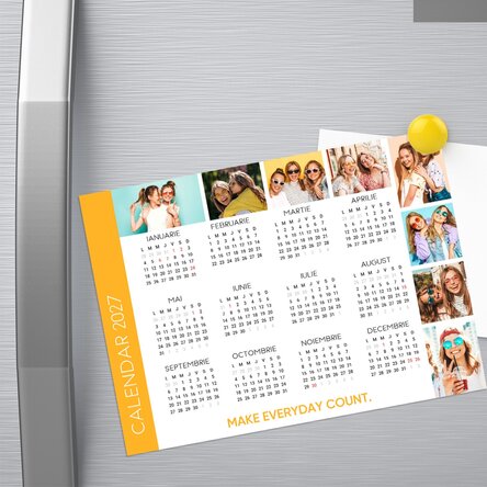 Calendar 18x13 cm personalizat cu 8 poze și mesaj