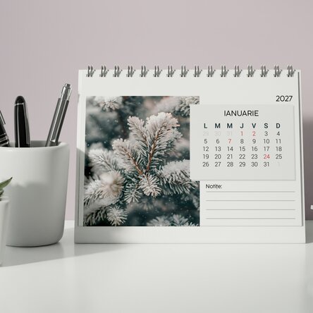 Calendar de birou personalizat cu mesaj și poze