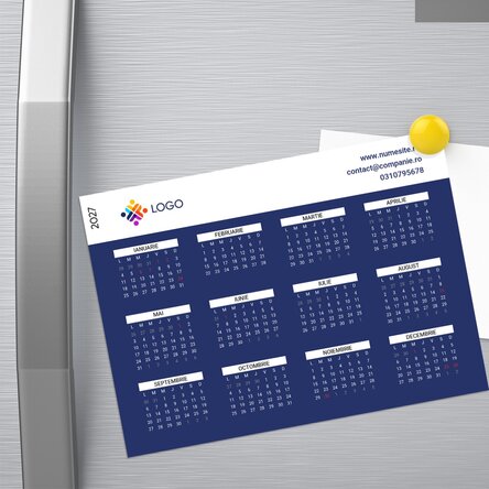 Calendar magnetic personalizat cu mesaj și logo