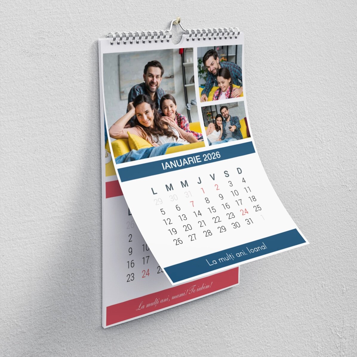 Calendar personalizat cu poze și mesaj - Momente împreună