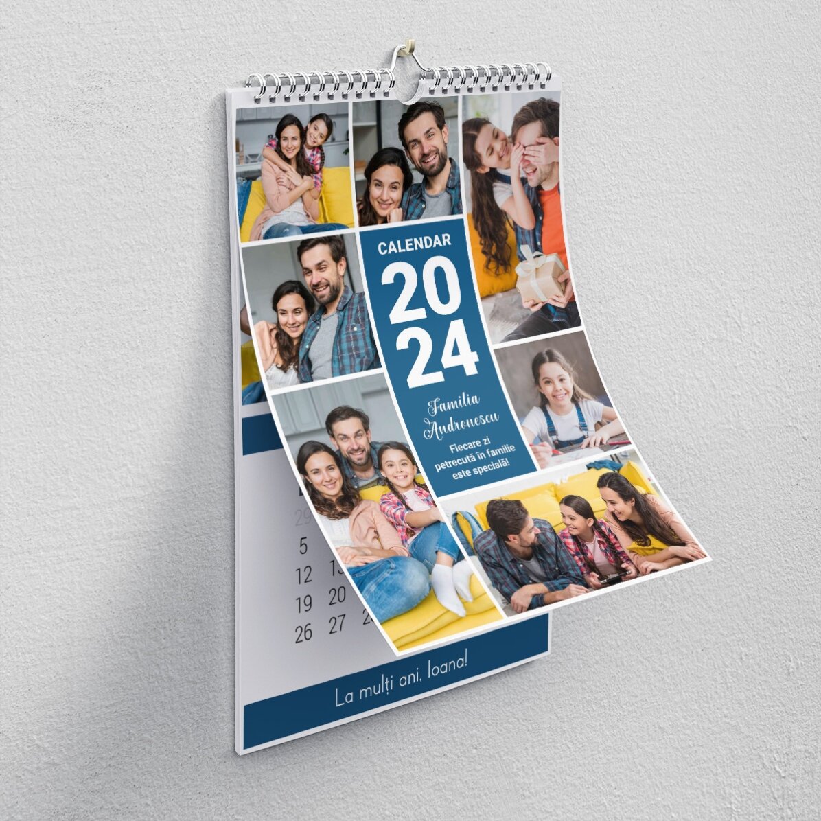 Calendar personalizat cu poze și mesaj - Momente împreună