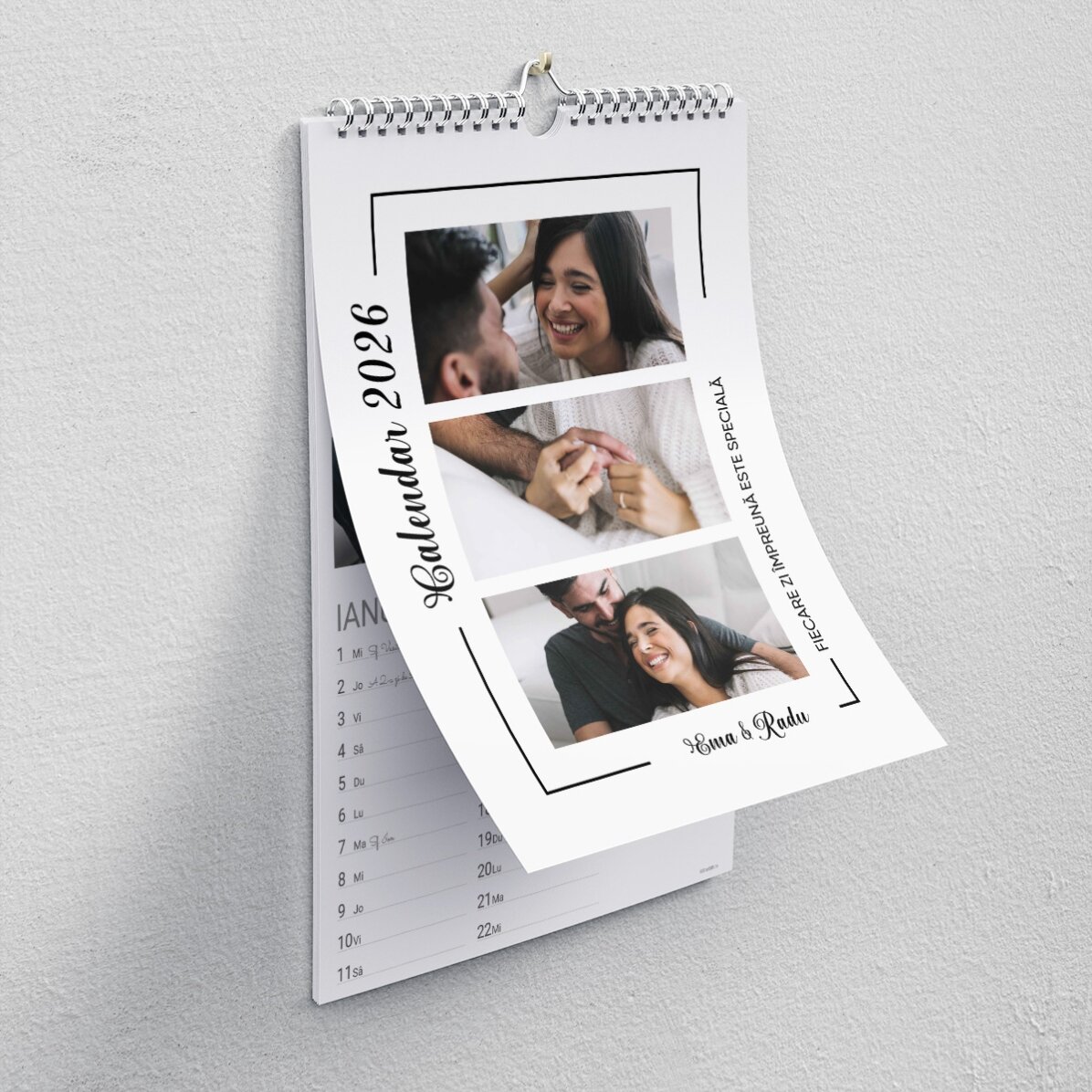 Calendar personalizat cu poze și mesaj - Momente speciale