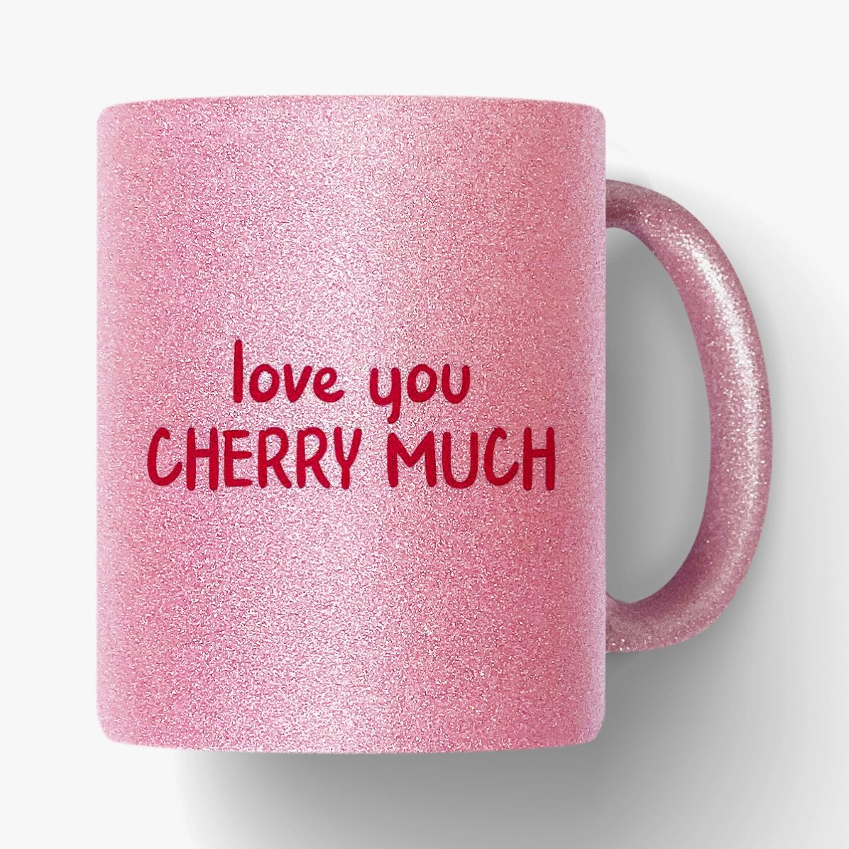 Cană cu glitter personalizată cu text - Cherry