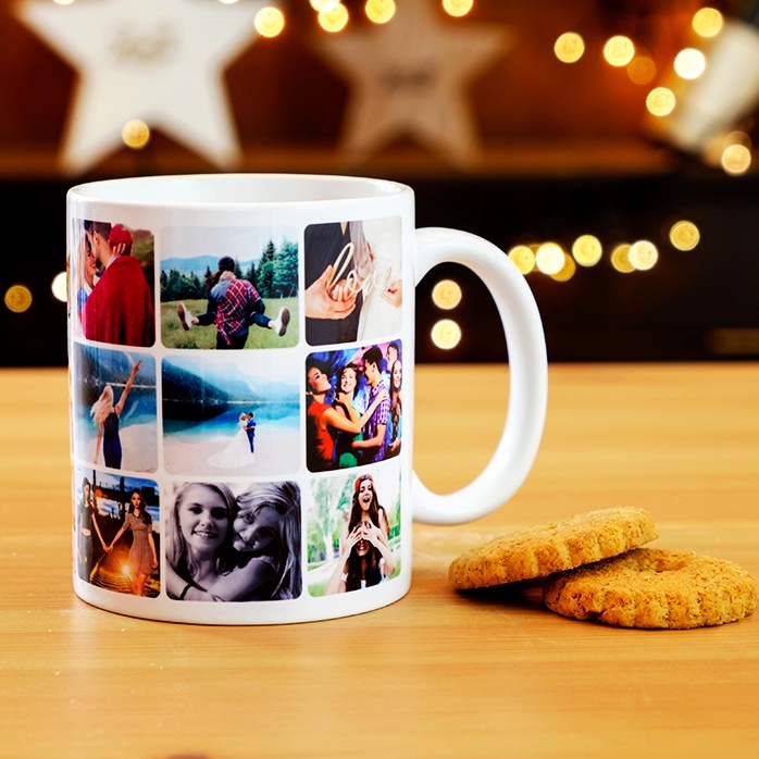 Cană personalizată cu un colaj de 18 poze