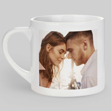 Cană espresso personalizată cu 2 poze