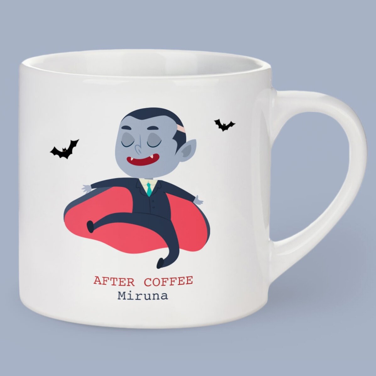 Cană espresso personalizată cu mesaj - I need fresh blood