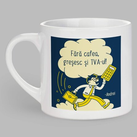 Cană espresso personalizată cu text - Contabil
