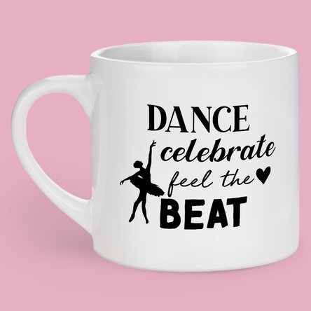 Cană espresso personalizată cu text - Dansatoare