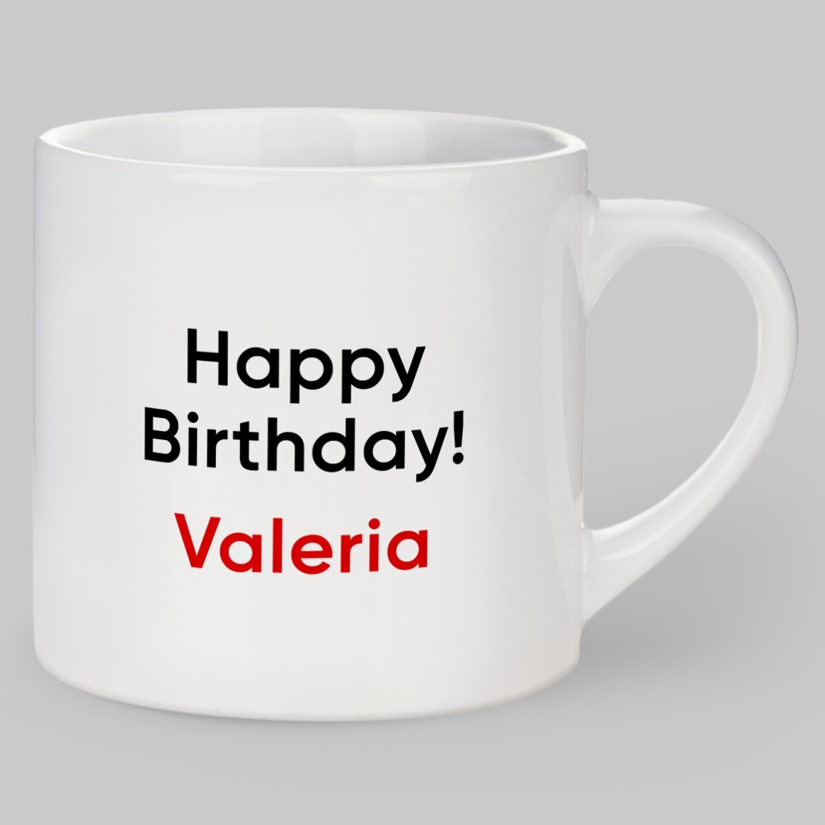 Cană espresso personalizată cu text - Happy Birthday!