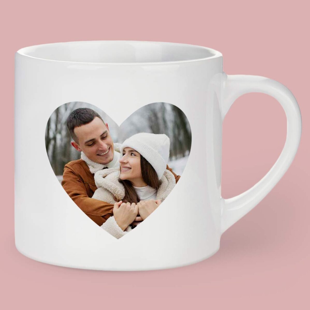 Cană espresso personalizată cu text și o poză - Promise