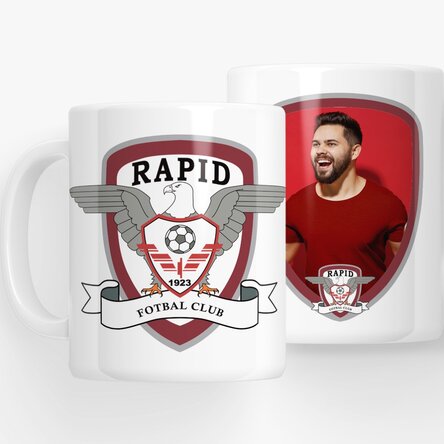 Cană FC Rapid 1923 personalizată cu poză