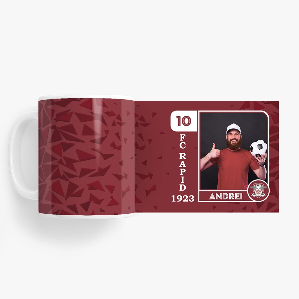 Cană FC Rapid personalizată cu poză și text - FC Rapid 1923 