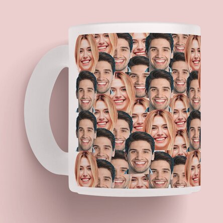 Cană sticlă mată personalizată cu colaj de 2 poze 