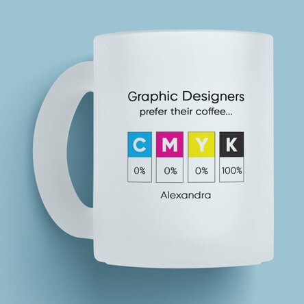 Cană mată personalizată cu mesaj - Graphic Designer 
