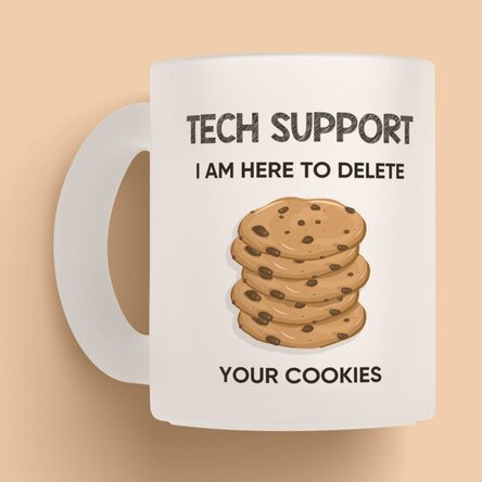 Cană mată personalizată cu text - Cookies (programmer)