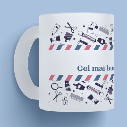 Cană mată personalizată cu text - Hair Stylist