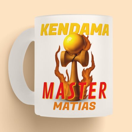 Cană mată personalizată cu text - Kendama Master