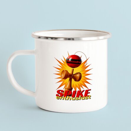 Cană metalică emailată cu nume pentru copii - Spike Enthusiast
