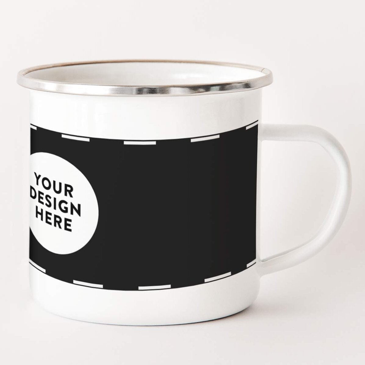 Cană metalică emailată personalizată cu grafica ta