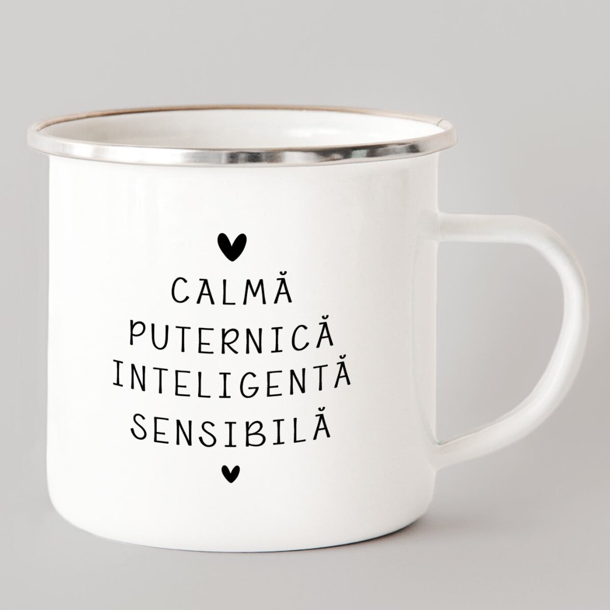 Cană metalică emailată personalizată cu mesaj - Zodia Taur