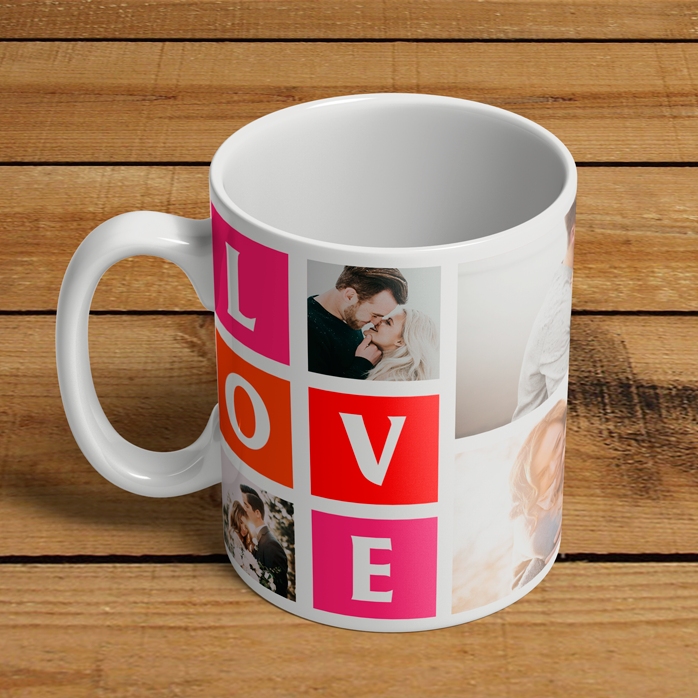 Cană personalizată cu 6 poze love 
