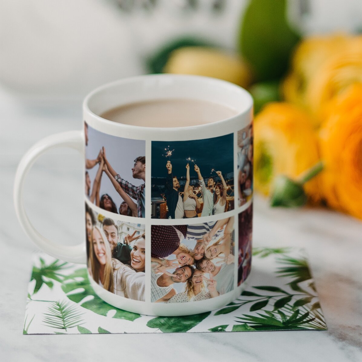 Cană personalizată cu 6 poze și mesaj