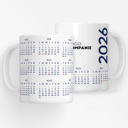 Cană personalizată cu calendar și logo