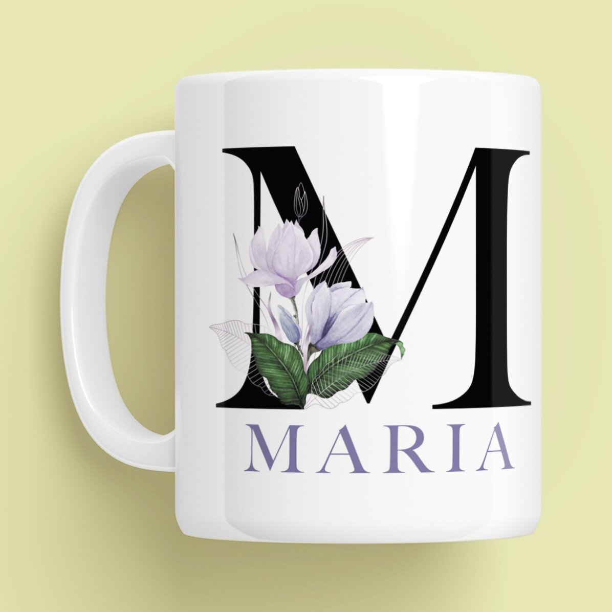 Cană personalizată cu inițială și nume