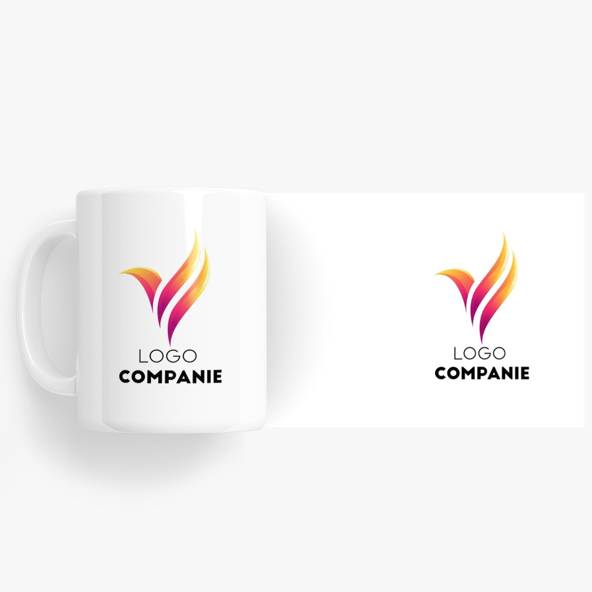 Cană personalizată cu logo pe ambele părți